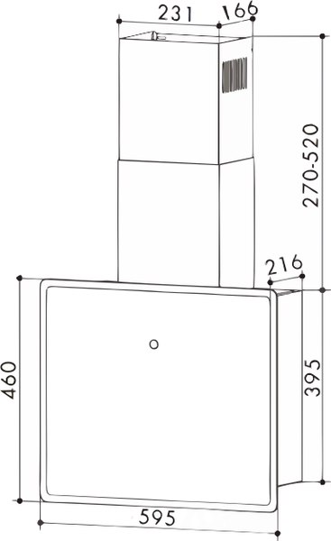 Вытяжка наклонная Exiteq EX-1466 (черный)