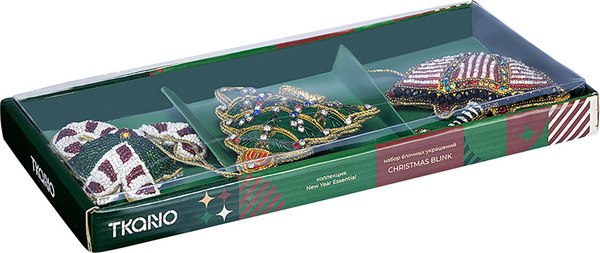 Набор елочных игрушек Tkano New Year Essential Christmas blink / TK24-NY_DEC0021 (3шт)