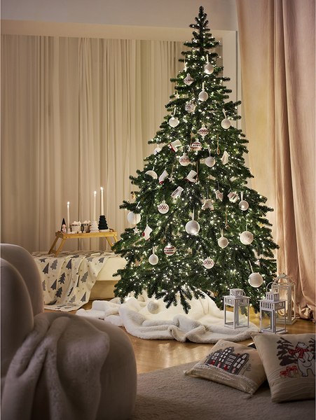 Набор елочных игрушек Tkano New Year Essential Marble stars / TK24-NY_DEC0022 (4шт)