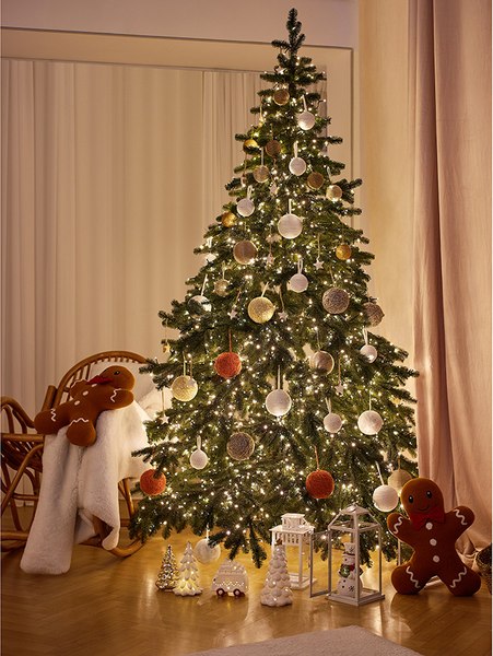Набор елочных игрушек Tkano New Year Essential Marble stars / TK24-NY_DEC0022 (4шт)