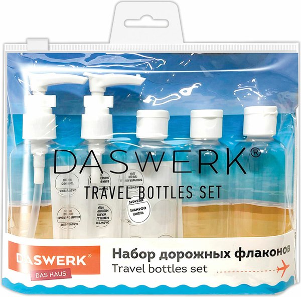Набор флаконов для косметики Daswerk 609295 (5шт, белый)
