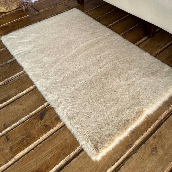 Коврик Shahintex Меховой 60x100 / 862887 (мальдивский песок 24 S)