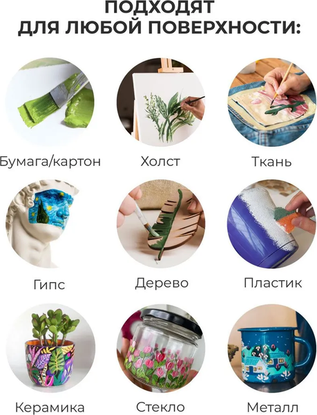 Акриловая краска Малевичъ 618013 (60мл, небесно-голубой матовый)