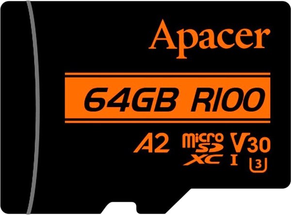 Карта памяти Apacer MicroSDXC 64GB с адаптером (AP64GMCSX10U8-R)