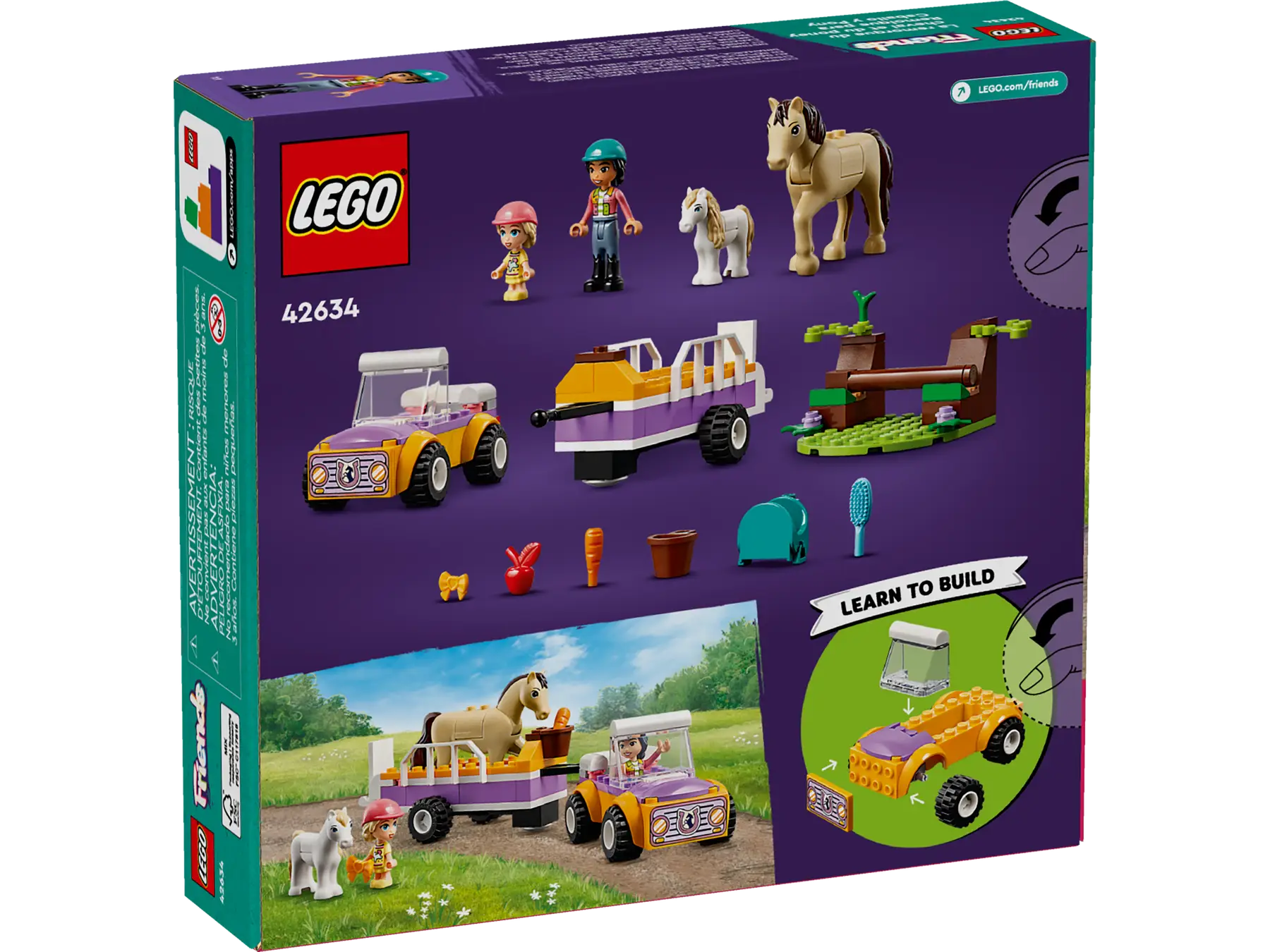 Конструктор Lego Friends Трейлер с лошадьми и пони 42634