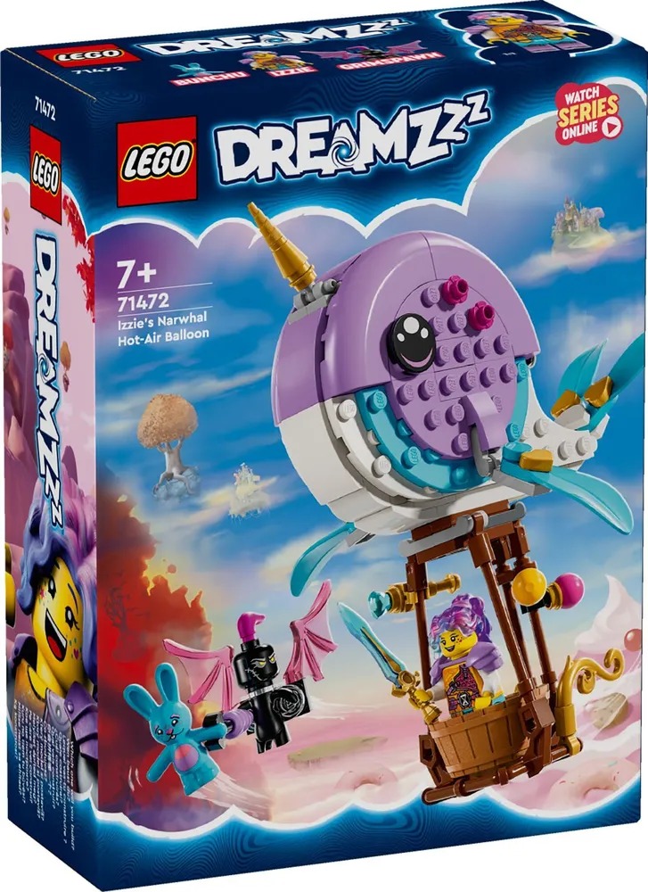 Конструктор Lego DREAMZzz Воздушный шар Нарвал Иззи 71472