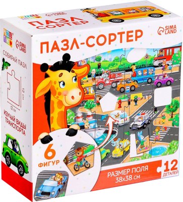 Развивающая игра Puzzle Time Городские приключения / 9315420 (12эл) - 