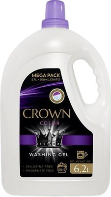 Гель для стирки Crown Wash Для цветного (6.2л) - 