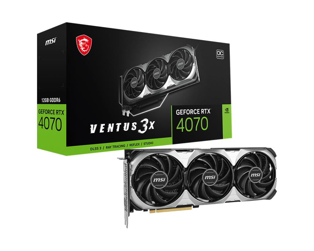 Видеокарта MSI GeForce RTX 4070 Ventus 3X E1 12G OC