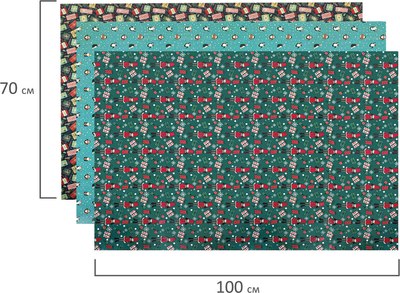 Набор бумаги для оформления подарков Золотая сказка Green Collection / 592061 (3шт)