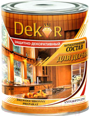 Антисептик для древесины Dekor Декоративный (650г, махагон)