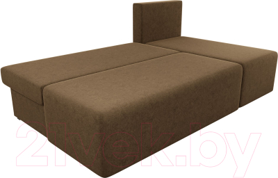 Изображение товара Диван угловой Mio Tesoro Берген 179 правый (микровельвет, коричневый)