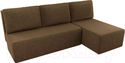 Изображение товара Диван угловой Mio Tesoro Берген 179 правый (микровельвет, коричневый)