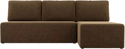 Изображение товара Диван угловой Mio Tesoro Берген 179 правый (микровельвет, коричневый)