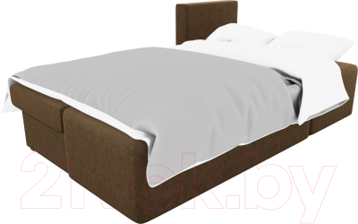 Изображение товара Диван угловой Mio Tesoro Берген 179 правый (микровельвет, коричневый)