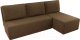Миниатюра изображения товара Диван угловой Mio Tesoro Берген 179 правый (микровельвет, коричневый)