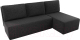 Миниатюра изображения товара Диван угловой Mio Tesoro Берген 179 правый (микровельвет, черный)