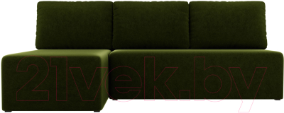 Изображение товара Диван угловой Mio Tesoro Берген 179 левый (микровельвет, зеленый)