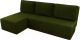 Миниатюра изображения товара Диван угловой Mio Tesoro Берген 179 левый (микровельвет, зеленый)