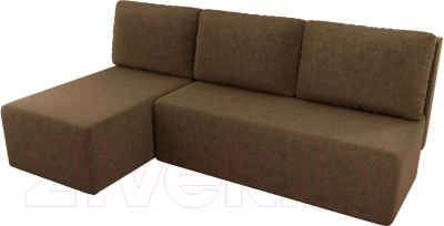 Изображение товара Диван угловой Mio Tesoro Берген 179 левый (микровельвет, коричневый)