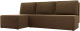 Миниатюра изображения товара Диван угловой Mio Tesoro Берген 179 левый (микровельвет, коричневый)