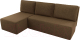 Миниатюра изображения товара Диван угловой Mio Tesoro Берген 179 левый (микровельвет, коричневый)