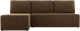 Миниатюра изображения товара Диван угловой Mio Tesoro Берген 179 левый (микровельвет, коричневый)