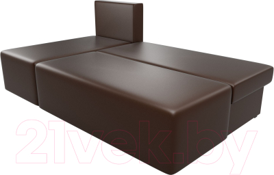 Изображение товара Диван угловой Mio Tesoro Берген 179 левый (экокожа, коричневый)