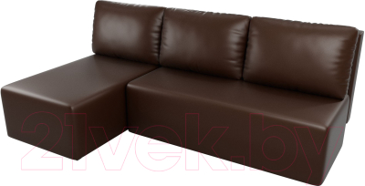 Изображение товара Диван угловой Mio Tesoro Берген 179 левый (экокожа, коричневый)