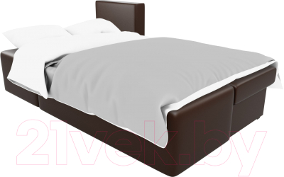 Изображение товара Диван угловой Mio Tesoro Берген 179 левый (экокожа, коричневый)