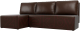 Миниатюра изображения товара Диван угловой Mio Tesoro Берген 179 левый (экокожа, коричневый)