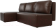 Миниатюра изображения товара Диван угловой Mio Tesoro Берген 179 левый (экокожа, коричневый)