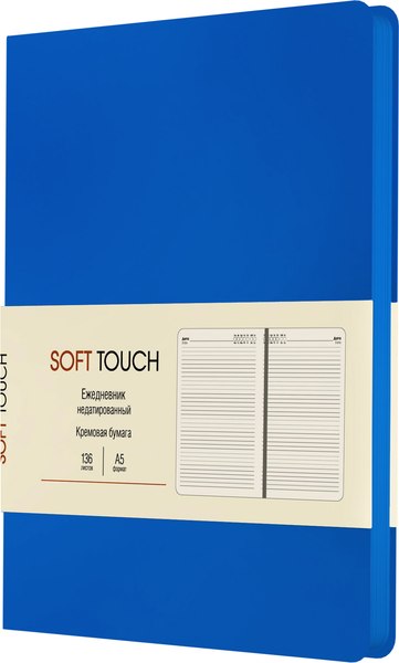 Ежедневник Listoff Soft Touch. Синяя бездна / ЕКСТ52513605