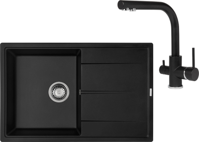 

Мойка кухонная со смесителем, Rock SQR 103 + смеситель Akvaduo 2663 L 601