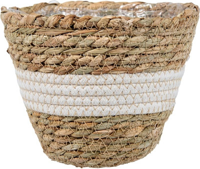 Кашпо Natural House Танзания 165x165x135 / Lishan-04 XS (натуральный/белый) -