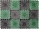 Коврик грязезащитный ComeForte Щетинистый модульный 42x56 (черный/зеленый) - 