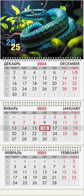 

Календарь настенный, Символ года 2025г квартальный / 116096