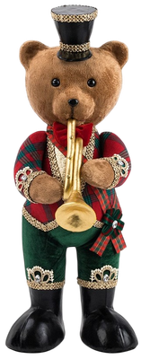 

Фигура под елку, Musician Bear French horn