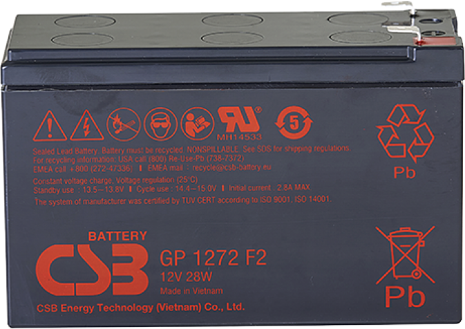 Аккумуляторная батарея CSB GP 1272 F2 28W (12V/7.2Ah)