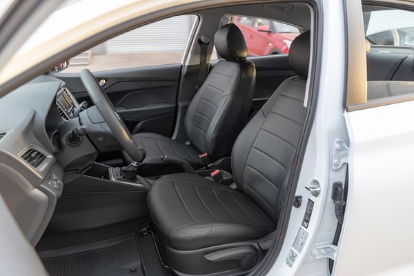 Комплект чехлов для сидений Seintex 92908 (черный, для Hyundai Solaris II sd сплошная 2017-н.в)