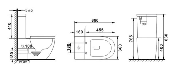 Унитаз напольный Roxen Antares 600185-01