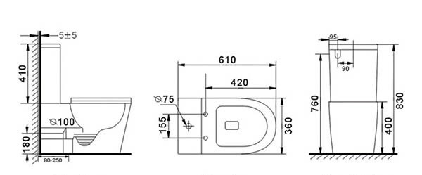 Унитаз напольный Roxen Wailet 600175-01