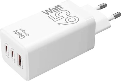 Адаптер питания сетевой Lyambda 65W GaN PD65W+PD65W+QC3.0 / SLT-65 - 