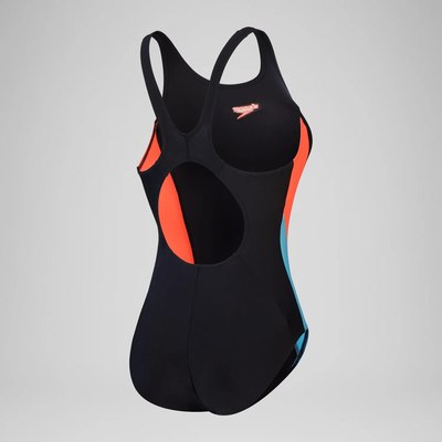 Купальник для плавания Speedo Colourblock 2.0 Muscleback / 8-00424817558 (р.42, черный/бирюзовый/коралловый)