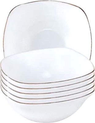 Набор салатников ROYAL GARDEN Square Classic Gold C RG-C0042-6 (6шт) - 