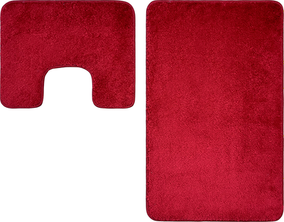 Набор ковриков для ванной и туалета Maximus Unimax (50x80/40x50, 535-Red)