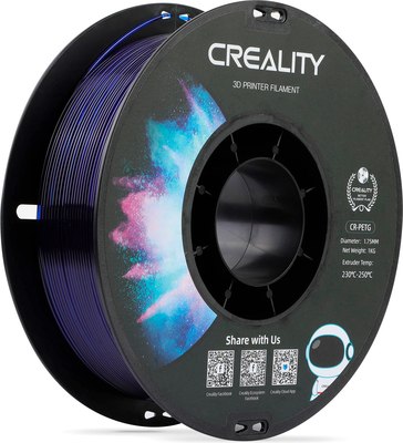 Пластик для 3D-печати Creality CR-PETG 1.75мм / transpbluecrpetg (1кг, прозрачный/синий)