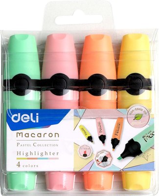 Набор маркеров Deli Macaron / U356MT (4шт) - 