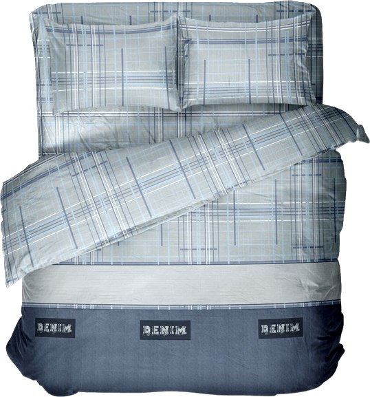 Комплект постельного белья Блакiт Фланель Евро 70х70 Denim 4532 / 615102