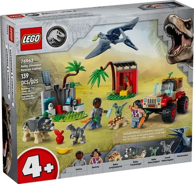

Конструктор, Jurassic World Центр спасения детенышей динозавров 76963